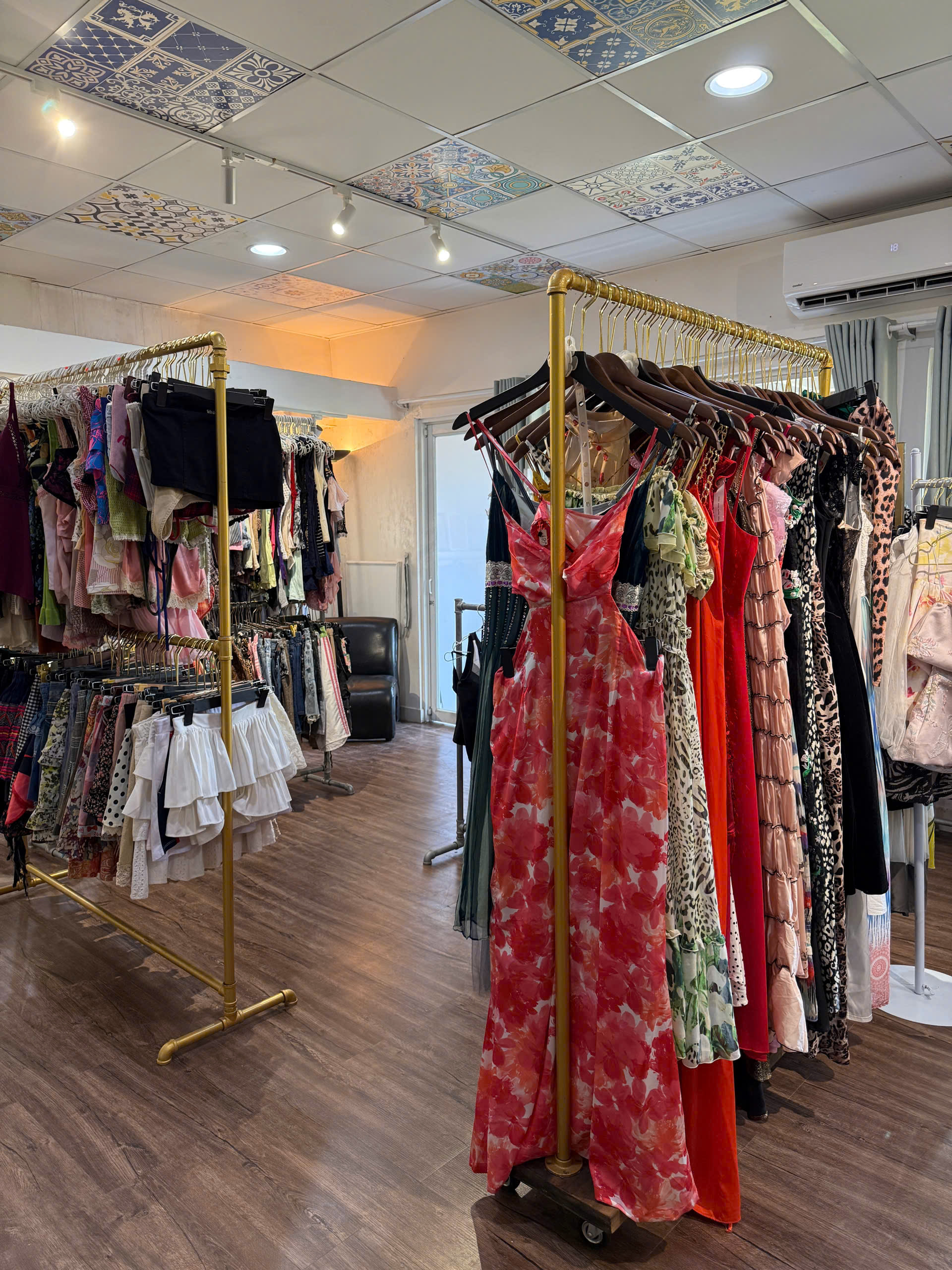 Hand-picked string vintage dresses at Inspirée Vintage, District 1 Saigon