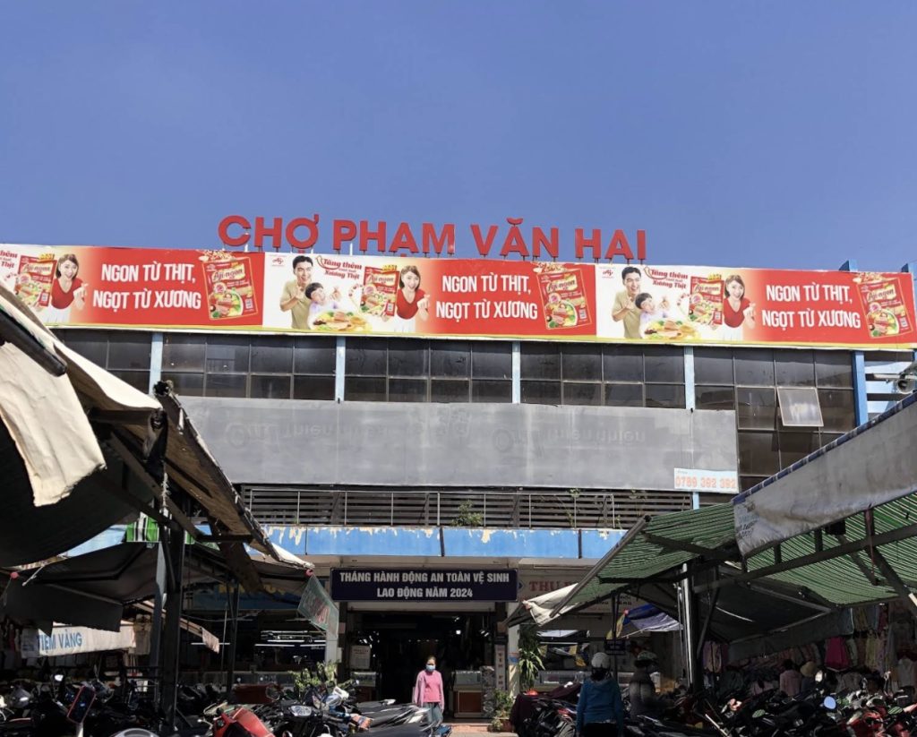 Vintage shopping and second hand at a local market in Saigon Vietnam