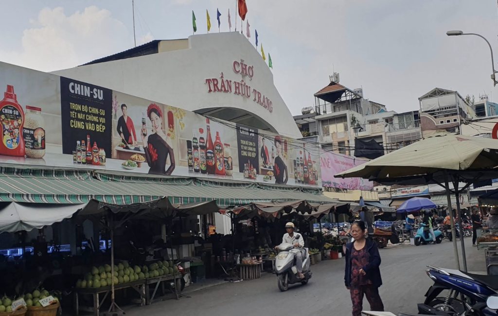 Vintage shopping and second hand clothes at Tran Huu Trang market in Saigon Vietnam